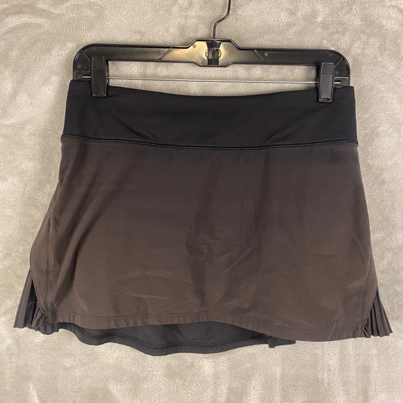 Lululemon Pace Rival Mid Rise Skirt Brown Pleated Athletic Tennis Golf Size 6 - Picture 1 of 12